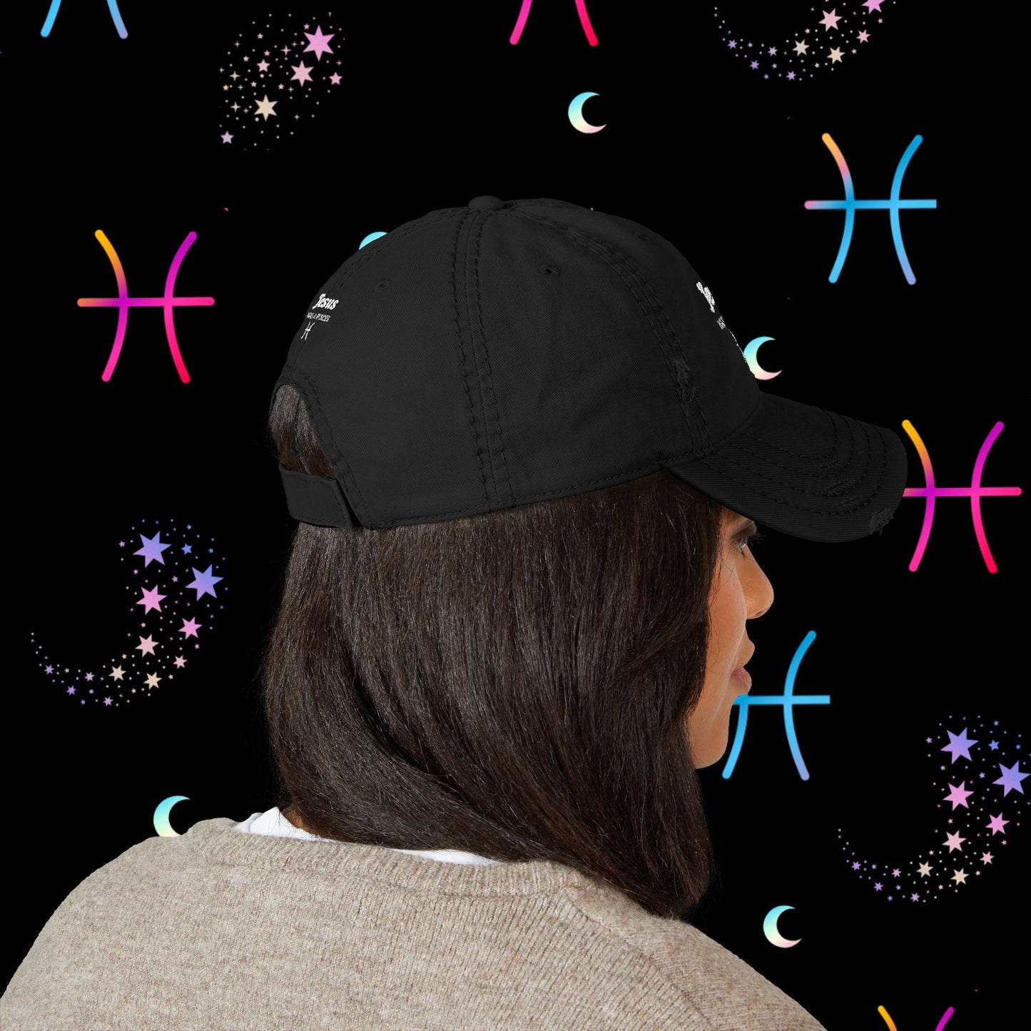 Embroidered Dad Hat - Jesus Was a Pisces