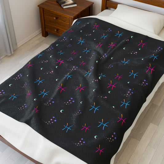Cosmic Astrology Throw Blanket, Celestial Decor, Zodiac Gift, Cozy Plush Blanket for Home, Astrology Lovers, Night Sky Vibe