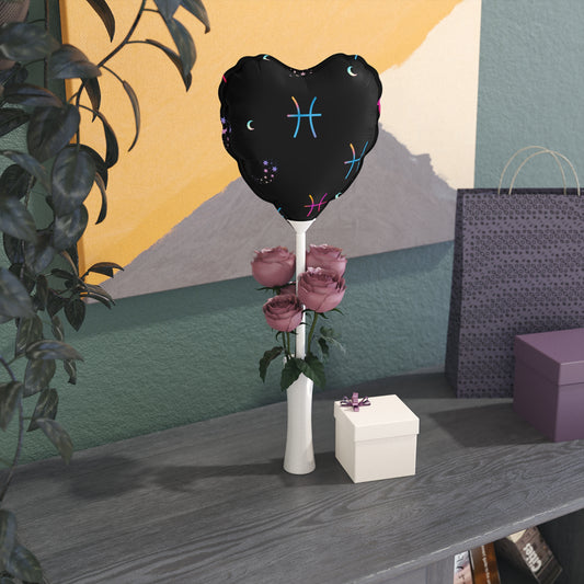 Heart-shaped Balloon Pack - Celestial Themes, Birthday Decor, Party Supplies, Astrological Celebration, Colorful Baloon Decorations