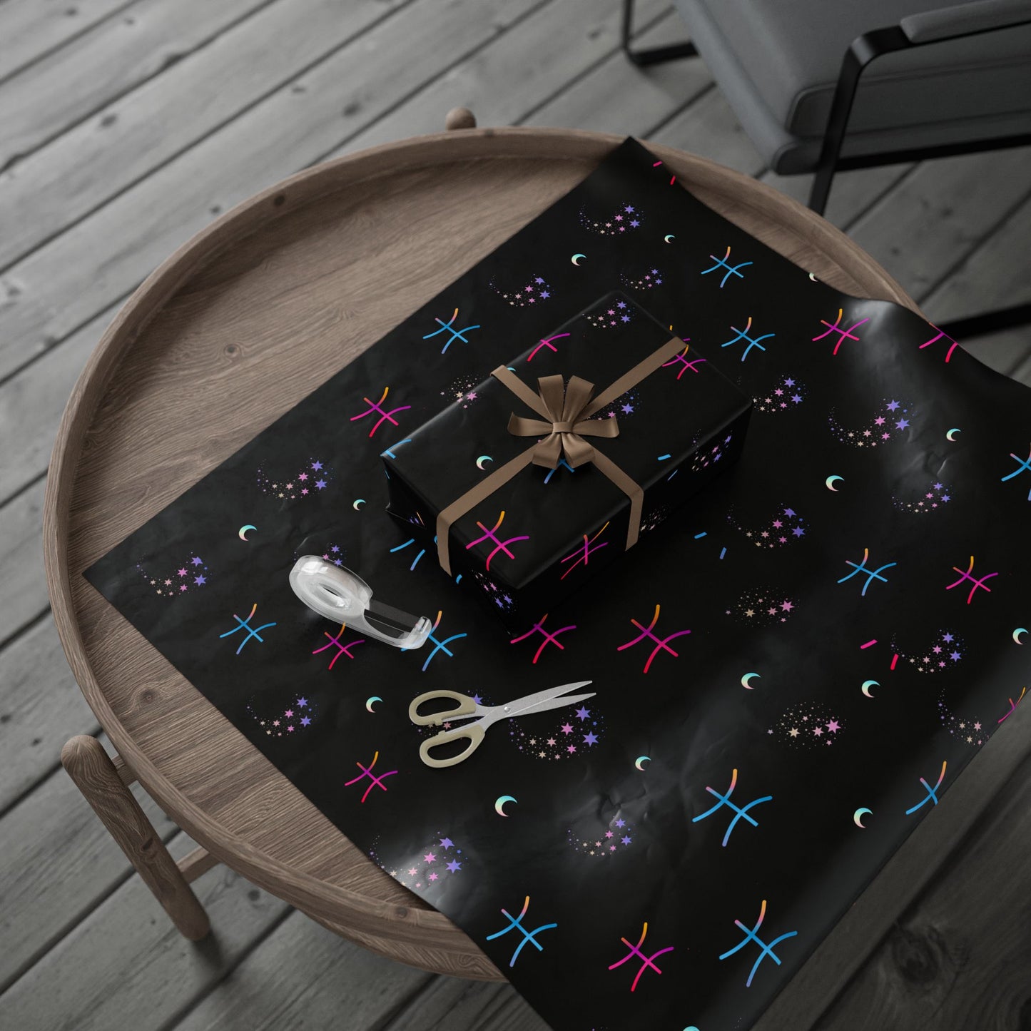 Astrology Wrapping Paper, Zodiac Gift Wrap, Horoscope Theme, Celestial Party Supplies, Stylish Gift Packaging, Decorative Wrap