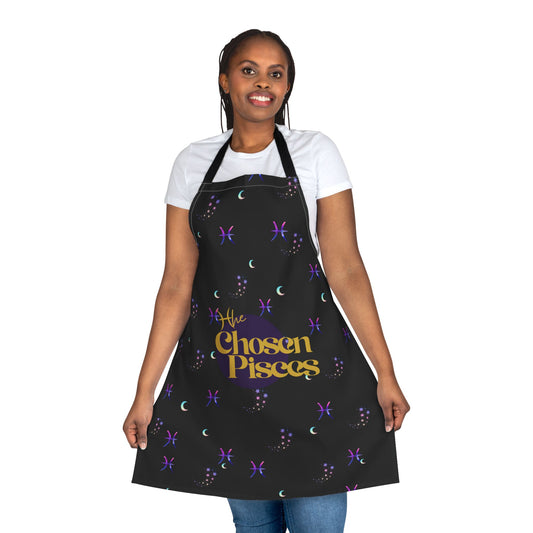 Apron, Pisces Zodiac Pattern with Cosmic Dreamy Aesthetic