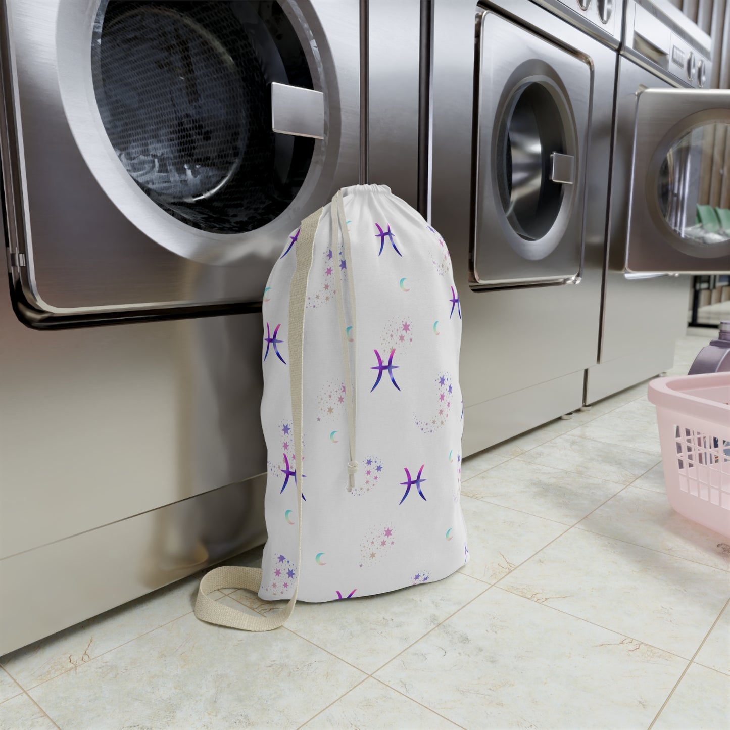Whimsical Zodiac Laundry Bag - Stars & Moons Design for Astrology Lovers, Storage Tote for Dorms, Gifts for Her, Pisces Decor, Laundry [...]